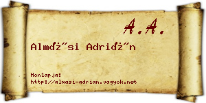 Almási Adrián névjegykártya