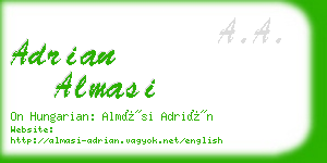 adrian almasi business card